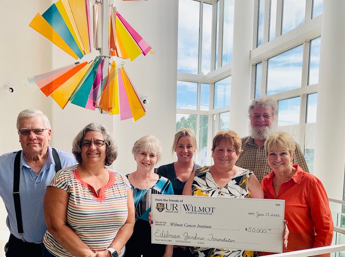 ⁦<a href="/EdelmancrfC/">edelmancrf.com</a>⁩ annual check presentation to ⁦<a href="/WilmotCancer/">Wilmot Cancer Institute</a>⁩ Cancer Institute!!! This brings our donation total to Wilmot approx.$1,350000. Thank you to all supporters for taking this journey with us. It started with one and has evolved into support of many! ⁦⁦⁦