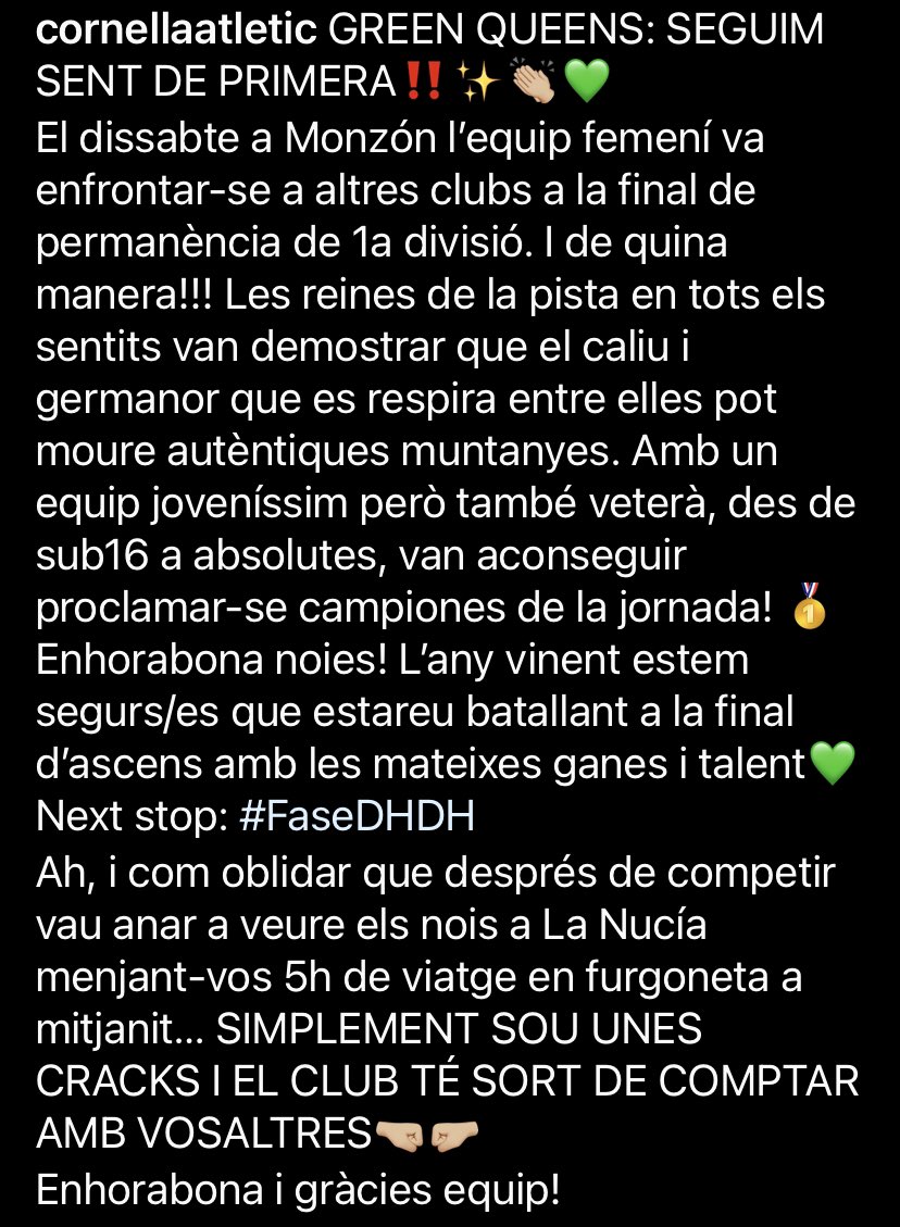 cornellaatletic's tweet image. GREEN QUEENS STILL @ 1a divisió 💚💚💚💚