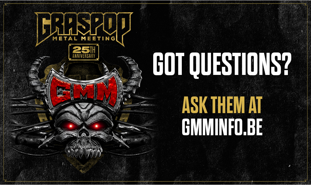 GraspopMetal's tweet photo. Got a question about #GMM22 and can’t find the answer on our website? Ask #GMMInfo via the https://t.co/yHIgZqVmui website. No need to download another app, just choose your preferred channel, ask your question and we’ll help you as quickly as possible. https://t.co/kXWfcuUvIQ