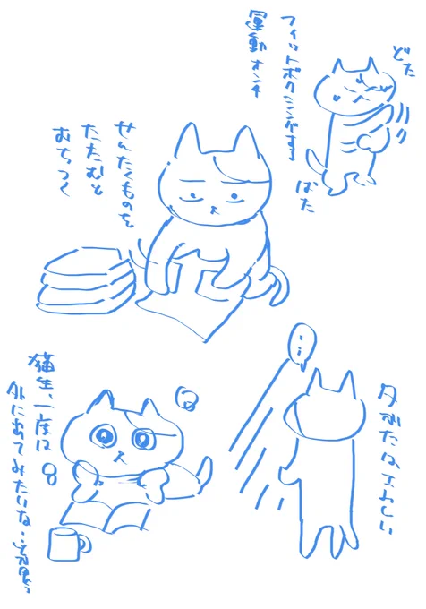 今日描いた絵。引きこもり家猫。#コルクラボマンガ専科 