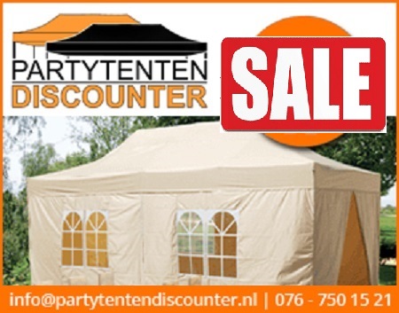 Artikelen met en zonder schade nu extra voordelig , dagelijks verandert het aanbod.
partytentendiscounter.nl/sale