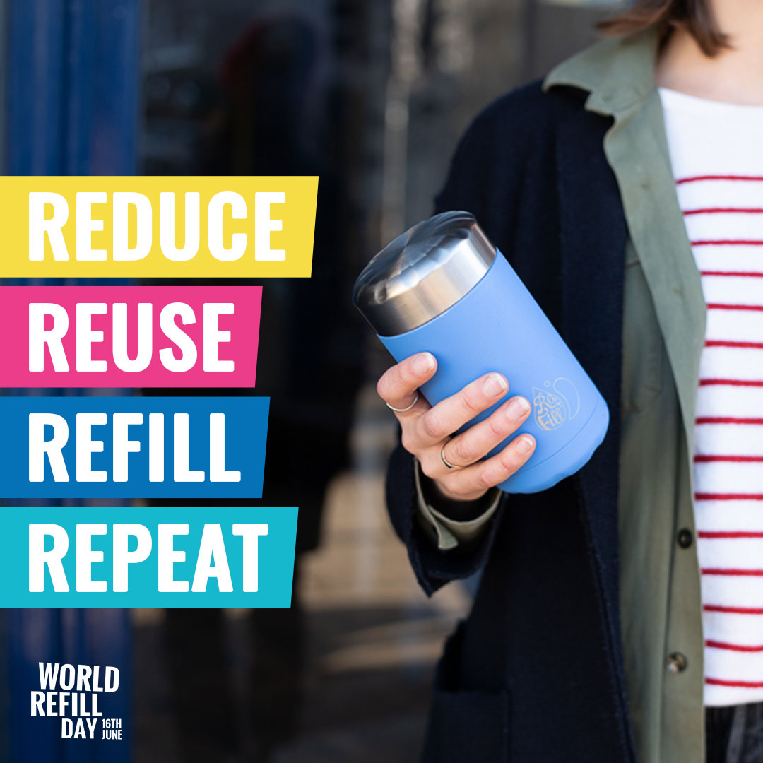Tomorrow is World Refill Day. Join the 'Refill Revolution' to create a wave of change and to stop plastic pollution. With small changes, we can make a difference and help make plastic pollution a thing of the past. Visit ow.ly/TsGV50JxZYn to get involved! #worldrefillday
