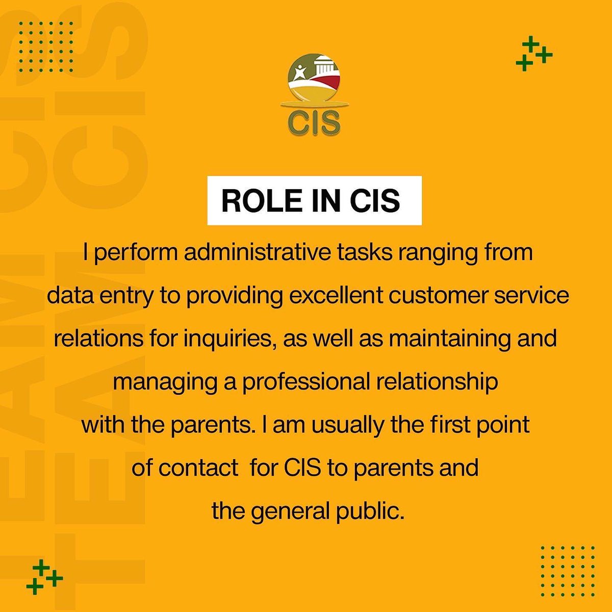 cis_lagos03's tweet photo. TEAM CIS: MEET THE PLAYER…
Ms. Esther is a highly resourceful and key team player in CIS.
Please swipe through to know more about the important role she plays at CIS.
#CIS #teamCIS #teamplayer #meettheplayer #staffrecognition #britisheducationinnigeria #CISplayer #teamwork https://t.co/YQng6EuwSK