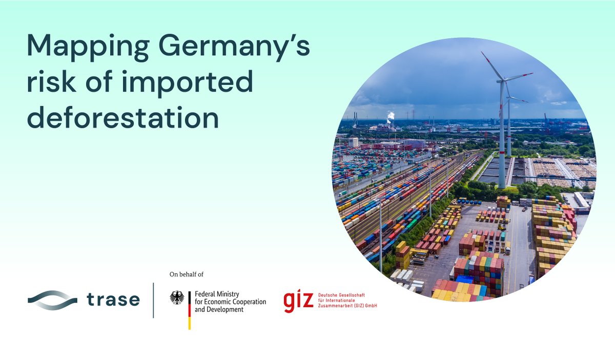 NEW REPORT | <a href="/TraseEarth/">Trase</a> has mapped Germany's deforestation risk and found that the country imports and consumes significant tropical deforestation, mainly through its imports of soy, coffee, palm oil, cocoa and cattle. 

Read the full report here: ow.ly/ymr450JwX6t