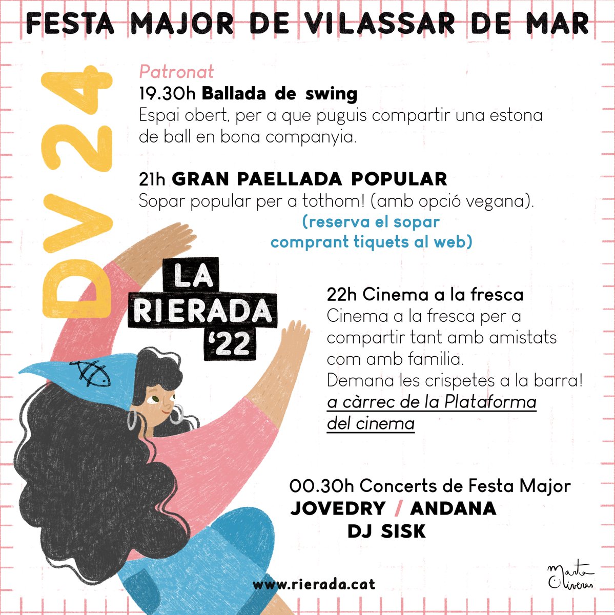 LaRierada's tweet photo. Programació més detallada de la nit de la revetlla i el dia de Sant Joan i Joana 💥

Us heu guardat les dates?

Vine al sopar obert de la revetlla i participa al concurs de truites. Demana la teva coca i cava a la barra!

🟩🟧🟦

#LaRierada
#LaRierada2022
#VilassardeMar
#FmVdM22 https://t.co/Ku9zIBxmsO