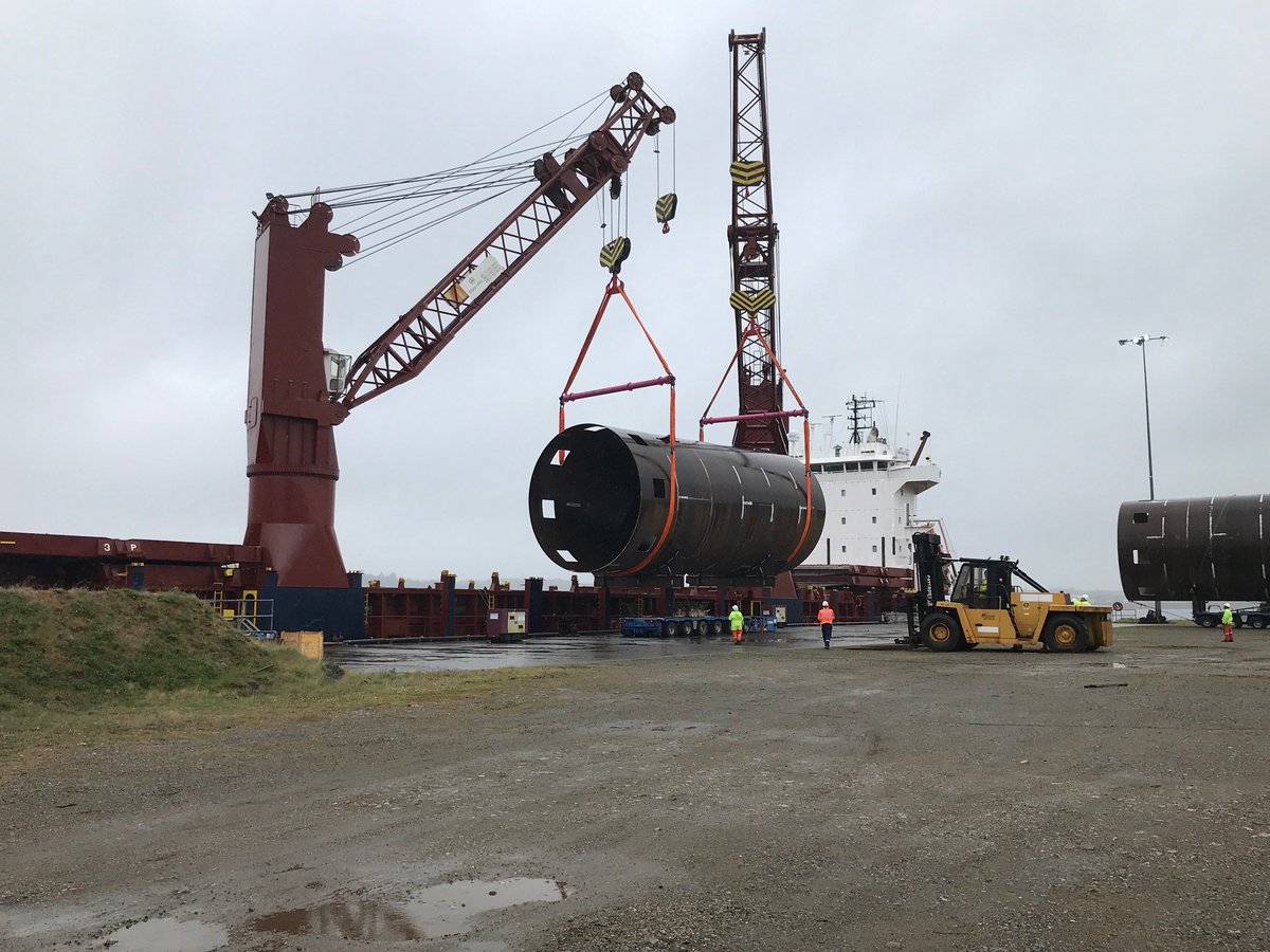 HarlandWolffplc's tweet photo. Contract completion success for our Arnish yard!
This week, we loaded out four suction anchor piles destined for a sub-sea template of an energy project in the Black Sea!
#MadeinArnish #ContractCompletion #ContractSuccess https://t.co/F6SMbptYGx