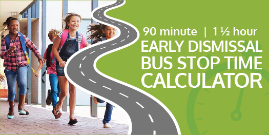 Early Dismissal on Fri, June 29 for <a href="/HCDSB/">Halton Catholic DSB</a>  &amp; <a href="/HaltonDSB/">HDSB</a> elementary students! This means your child's afternoon drop off will times at bus stop will be adjusted accordingly by 90 mins. Confirm your child's drop off time using our Bus Stop Time Calculator: ow.ly/O9RS50uHkIq