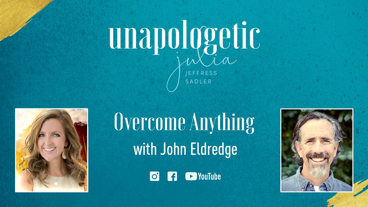 Overcome anything and help others do the same after today’s episode of @JuliaJSadler's #UnapologeticShow with best-selling author, therapist, and founder of @wildatheart Ministries, John Eldredge. Listen now: podcasts.apple.com/us/podcast/una…