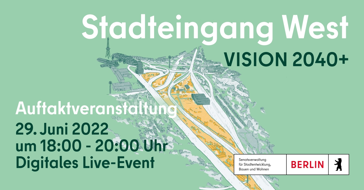 Jetzt vormerken: Am Mittwoch, 29. Juni 2022, um 18 Uhr findet die digitale Auftaktveranstaltung „Vision 2040+ | Ideen für den Stadteingang West“ statt, die live über unseren YouTube-Kanal übertragen wird: youtube.com/channel/UCrXOp… 
#StadteingangWest