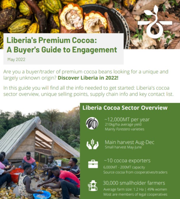 LiberiaGrow's tweet photo. Are you a buyer/trader of premium cocoa beans looking for a unique and largely unknown origin? Discover Liberia in 2022! Check out GROW's Buyer Engagement Guide: https://t.co/6KyNGRIiGb

#CocoaRetrospective https://t.co/FutrEnq8D4