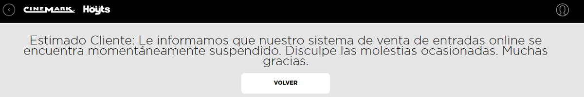 Pato_Chadwick's tweet photo. @CinemarkHoyts Porque estan las ventas online suspendidas???? https://t.co/a5sm4Itzmv