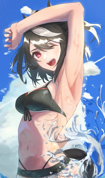 水着キタちゃん
#ウマ娘 #キタサンブラック 
