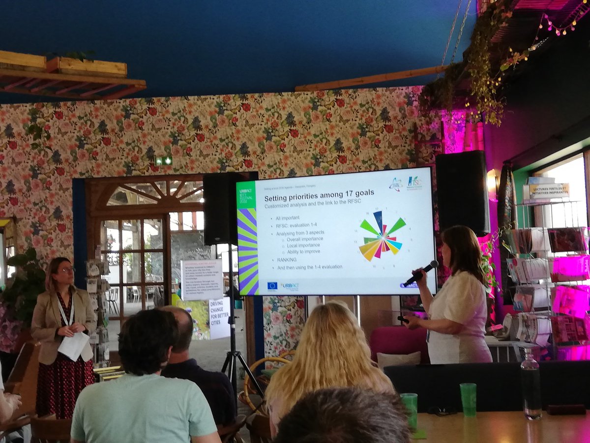 DGaudart's tweet photo. How to set priorities among the 17 #SDGs and share reflexions on #localising the #SDGs? By using the #rfsc, says Renata Kiss from the city of #Veszprรฉm, in the breakout session on the @Local_SDGs #Urbact pilot network #GlobalGoalsforCities, at #URBACTfest https://t.co/6PQ92UOSRg