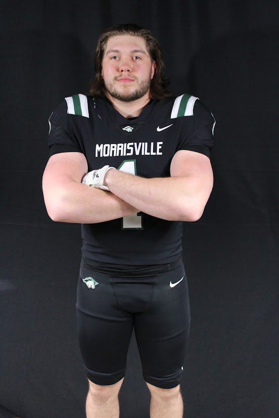 MvilleMustangFB's tweet photo. Section 4 has always been important for us here at Morrisville. Section 4 Hall of Famer Coach Pluta recruits the area for us. 

Here’s a few of our current Section 4 Mustangs. 

LB Joe Miller-Labar (Lansing)

OL Cole Williams (Tioga)

WR Pat Freije (Susquehanna Valley)

#TheVille https://t.co/sYc9yRfZHk