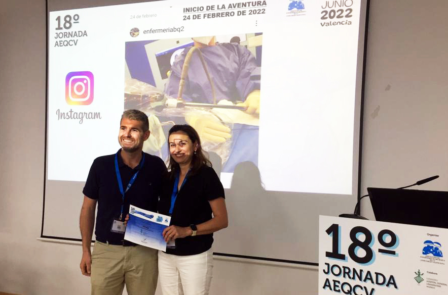 HGUVALENCIA's tweet photo. Dos iniciativas de #enfermeras del @HGUVALENCIA fueron premiadas en las 18 Jornadas de la Asociación de Enfermería Quirúrgica @Aeqcv1 
🏆Proyecto Infección Quirúrgica Zero #IQZ
🏆Perfil de Instagram: enfermeriabq2
👉 https://t.co/tag5Vfuzs7 https://t.co/DqhGeM7a8s