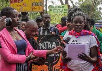 AfricanArtivist's tweet photo. As we talk about Mwangi Kiunjuri Sakaja Polycarp Igathe rem  Sudi #WajackoyaThe5th. Kenyans are demanding for a dignified life. The cost of living is too high and here is the #mwananchibudget #njaarevolution #lowerfoodprice #ushuruwauchungu https://t.co/SY0Q87LWte