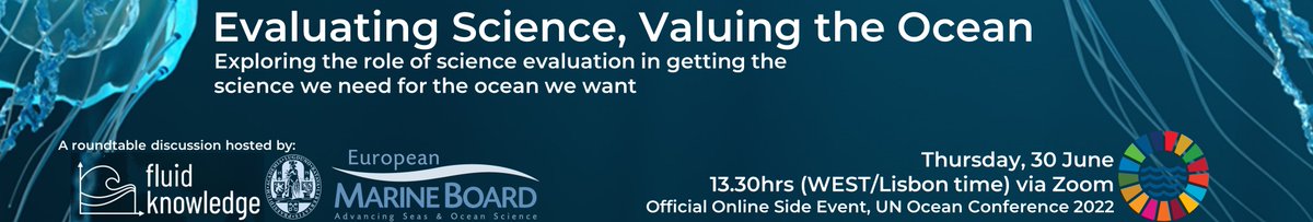 EMarineBoard's tweet photo. We are co-hosting an online roundtable discussion #UNOceanConference side-event (30/06) with @OceansERC on 'Evaluating #Science, Valuing the #Ocean', to discuss #scienceevaluation in the context of the @UNOceanDecade. Find out more and register here: https://t.co/jfE0xM5j3K https://t.co/jBTdwXA2tc