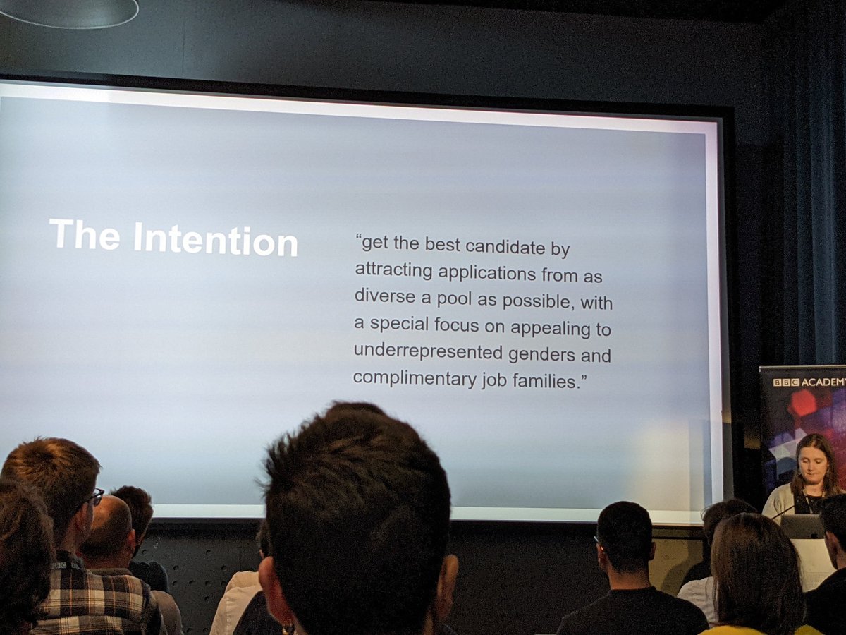 JoshTumath's tweet photo. Now here's a good question from @miller_alaine. What do your job ads say about your team? #buildthebbc https://t.co/ynYrELpAMV