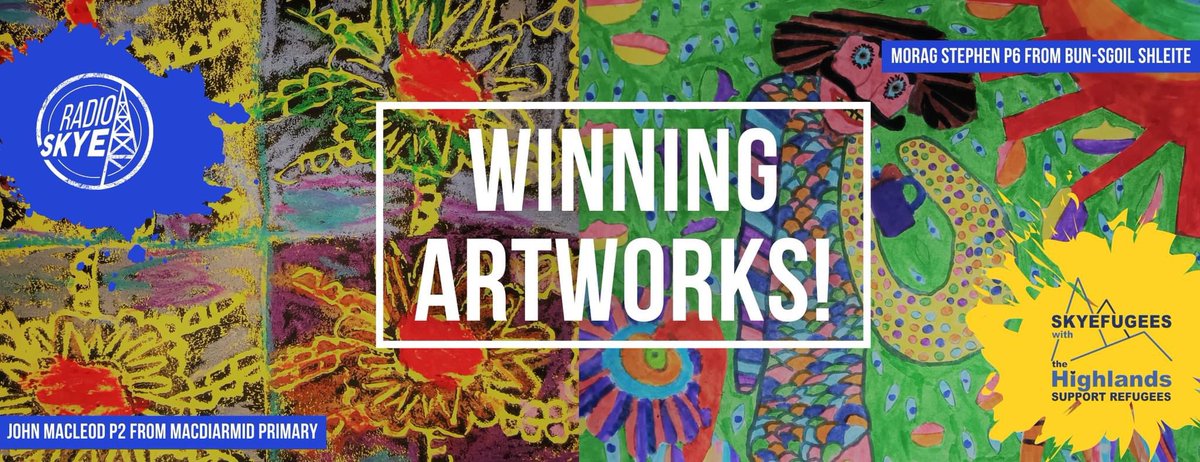 The winners of our #SkyeFugees school art competition were announced live on the breakfast show this morning! 

View the results here👇
facebook.com/10015234004458…

Supported by <a href="/MuirhallEnergy/">Muirhall Energy</a>.