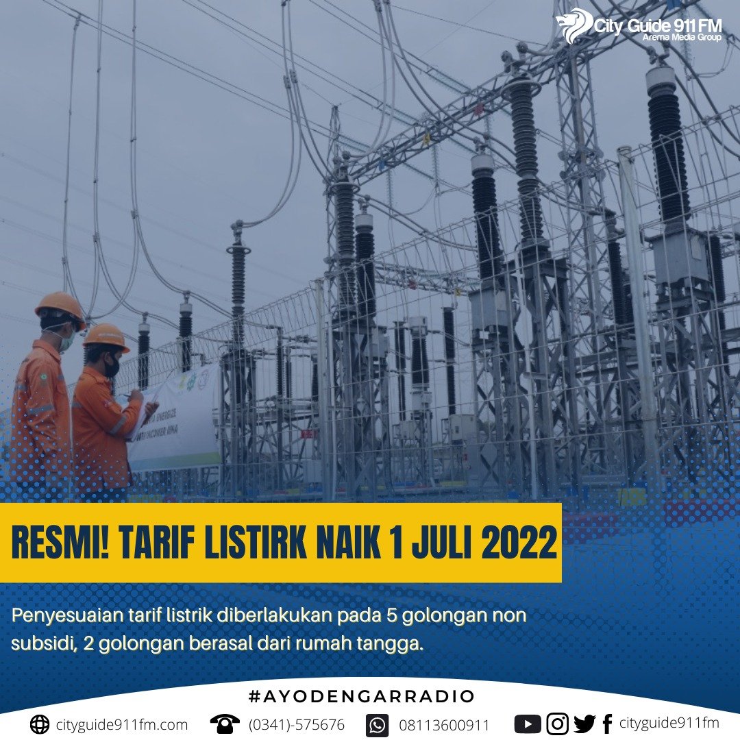 cityguide911fm's tweet photo. Berikut penyesuaian tarif listrik berlaku per 1 Juli 2022. Bagaimana menurut anda kawan?
#info #infoterkini #infomalang #listrik #tariflistrik #pln #malang #malangraya #kotamalang #radio #radionewsmalang #radiomalang #cityguide911fm #cgfm https://t.co/gnRYP0s9kT