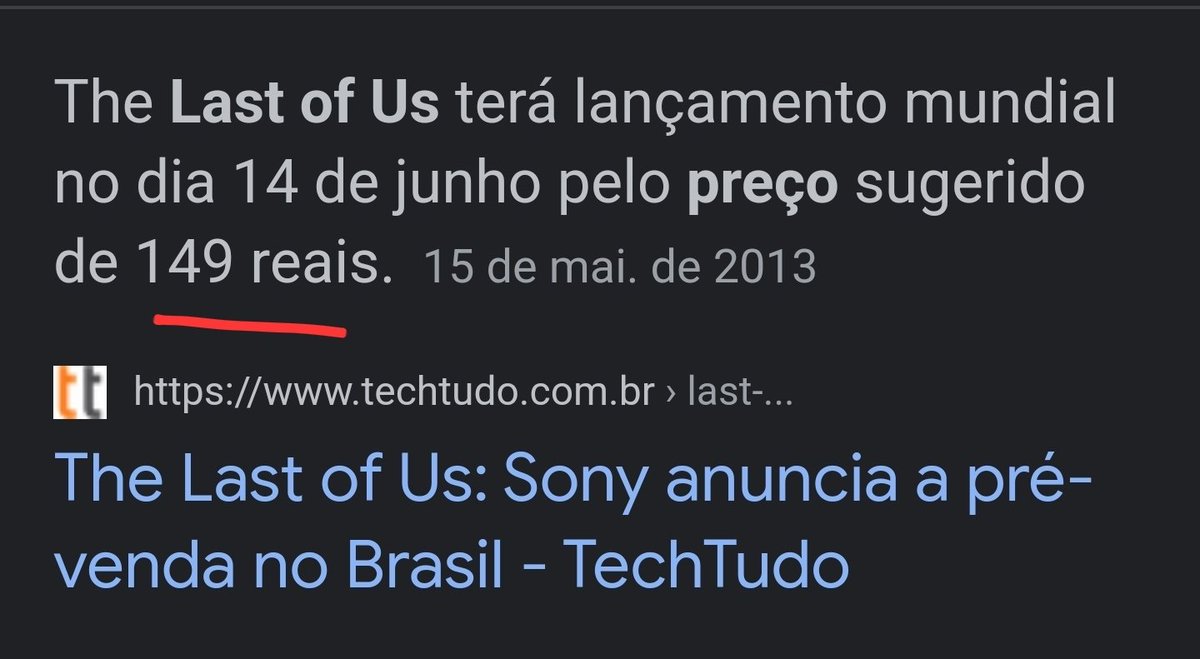 psciarotta's tweet photo. A lembrança mais emocionante de The Last of Us

Os lançamentos custavam R$ 150 em 2013 🥲🥲🥲 https://t.co/e2I1ZwJJj3