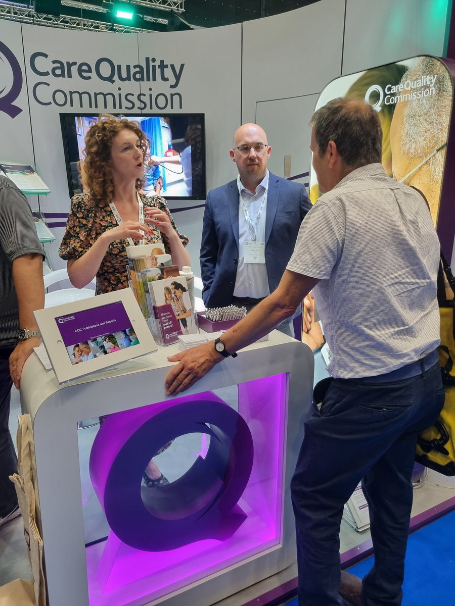 CQCProf's tweet photo. We're having a busy day on the CQC stand E113 @ConfedExpo don't forget to go to the 'in conversation with' zone to hear our CEO, Ian Trenholm in conversation with @vsmacdonald at 1.45pm. #NHSConfedExpo https://t.co/DZ9MqKacgO