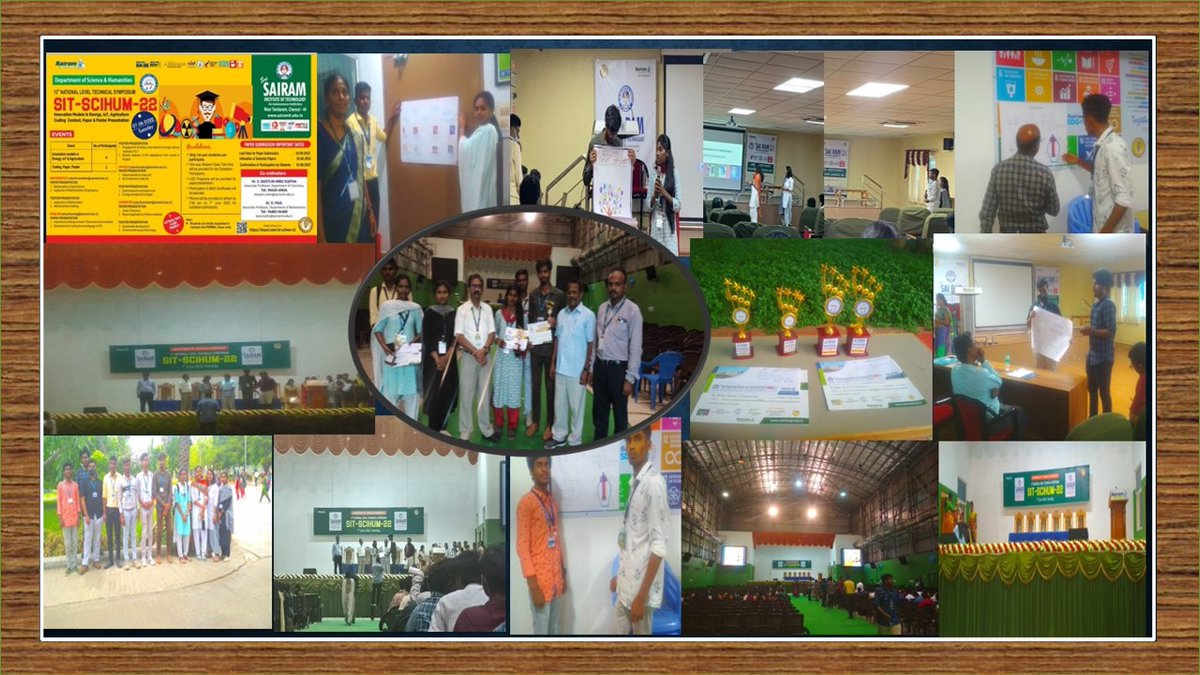 SairamBengaluru's tweet photo. CSE team - Madhumitha & Balasaravan bagged #FIRSTPRIZE & EEE team - Ms.Pallavi & Mr. Syed Adnan bagged #THIRDPRIZE for their #PosterPresentations in #SCIHUM2022 organized by #SIT.
Congrats winners!
#SDGs #symposium #SairamEngg #SairamRAISE #SairamEOMS #step #ssce #bengaluru https://t.co/jyQS16adhd