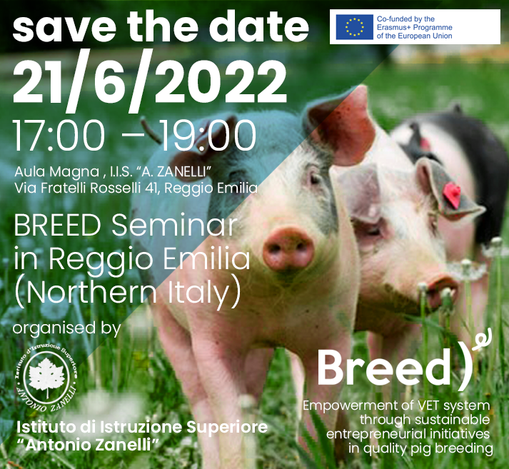 BREED_News's tweet photo. 🟧21/6, 17:00–19:00: SEMINARIO BREED A REGGIO EMILIA, NORD ITALIA. Aula Magna, I.I.S. “A. ZANELLI”, Via Fratelli Rosselli 41, Reggio Emilia. Partecipazione gratuita. Al termine, buffet per I partecipanti con i prodotti delle aziende coinvolte nel progetto. https://t.co/HuNRyV6N2d https://t.co/4TKiiyRlCt