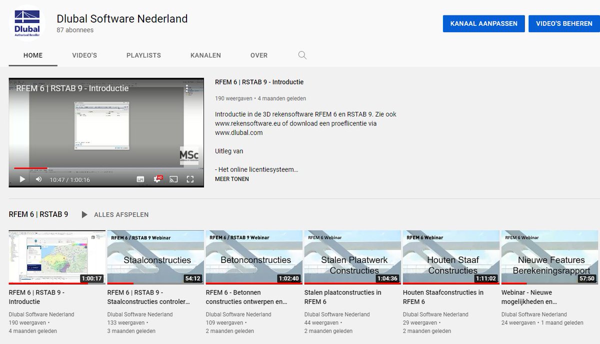 Webinar over RFEM 6 in het Nederlands nog eens terugkijken?

Kijk op Youtube Kanaal voor alle video's van RFEM 6.

ow.ly/K0Rp50IIofW