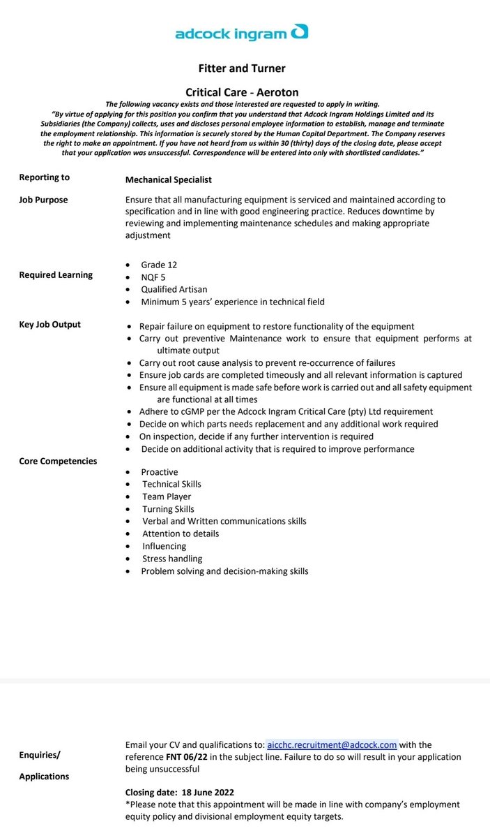 budelhi's tweet photo. All the best to whoever that qualifies #JobSeekersSA #jobbiijob #jobvacancies https://t.co/U7SL3nAcfm