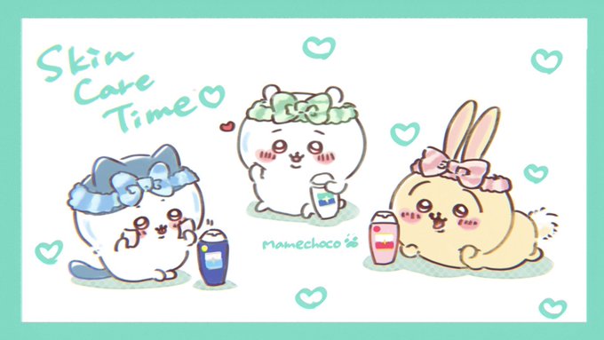 スキンケア商品とのコラボ、待ってました☺💓

#ちいかわ
#ちいかわファンアート 