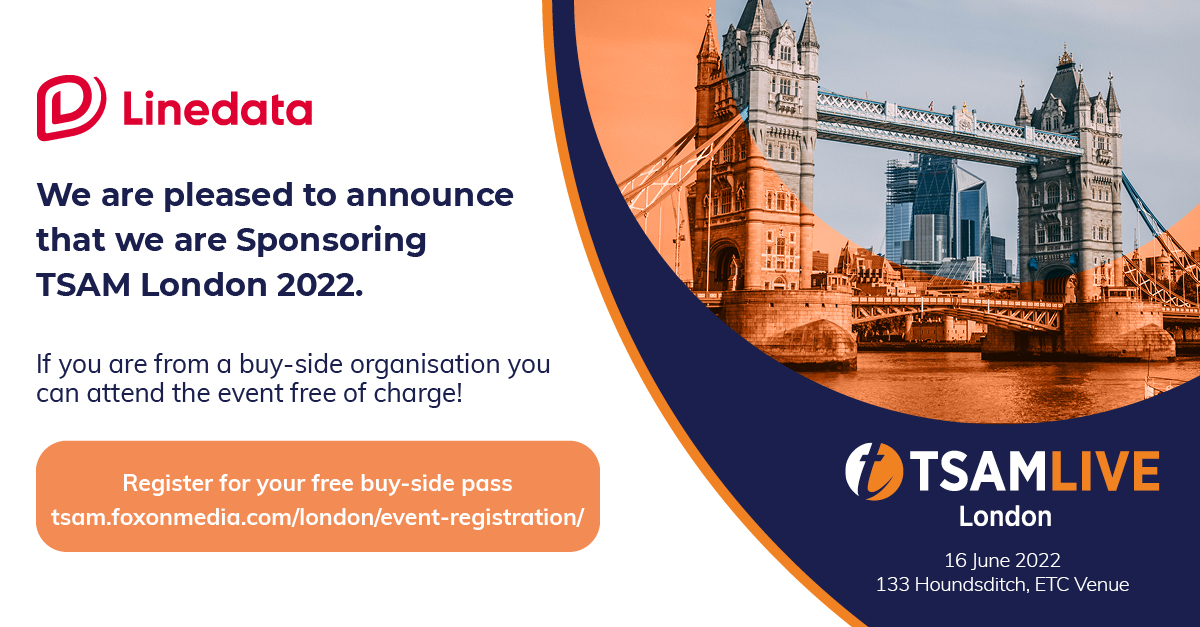 Linedata's tweet photo. 🇬🇧 London calling! We look forward to being live &amp; in person with our UK buy-side community at the @TSAMbuyside, London, on June 16th

👉Your last chance to register for the event: https://t.co/77RSenfgcN

#AssetManagement #WeHumanizeTechnology https://t.co/icIZaDM7sd