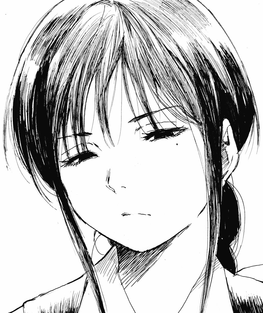 ハイライトのない黒目ってのもいいものですよね 