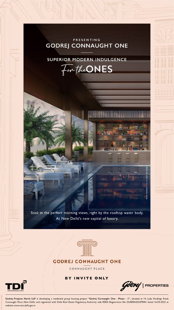 UrrboR's tweet photo. Enjoy morning views, right by the rooftop water body at Godrej Connaught One.
Curated luxury only For the Ones.
#FortheOnes
#ByInviteOnly #GodrejProperties
CONTACT FOR DETAILS:-
Shashank Chauhan
+91 9711006797
.
#love #art #beautiful #happy #photography #realestate #cp #Godrej https://t.co/nObOTxjeUJ