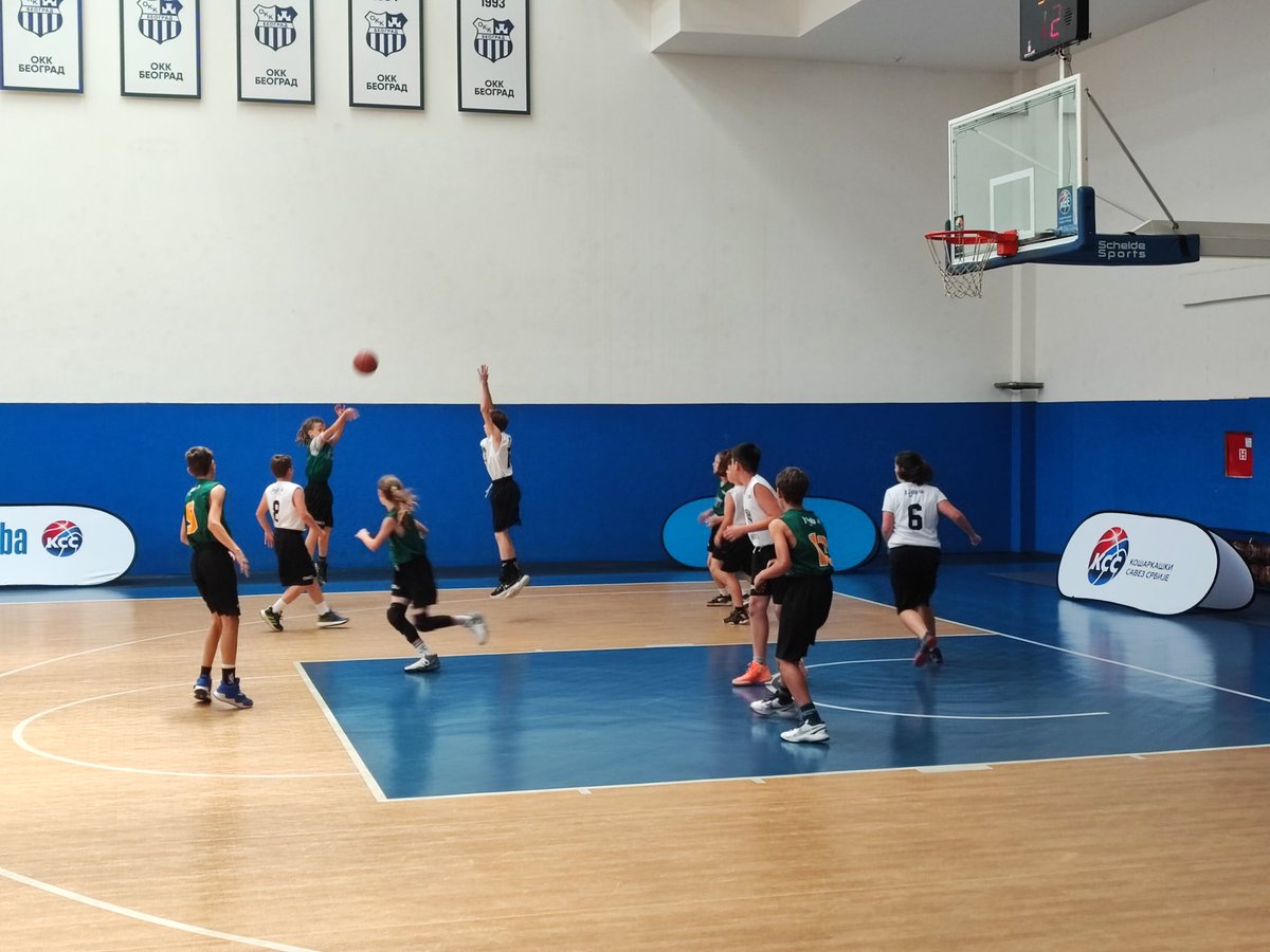 KSSrbije's tweet photo. Uzbudljiv plej-of Junior NBA lige 2022. u dvorani "Radivoj Korać"!
#kss #JrNBASrbija #JrNBA https://t.co/qiXYk6ZPsL