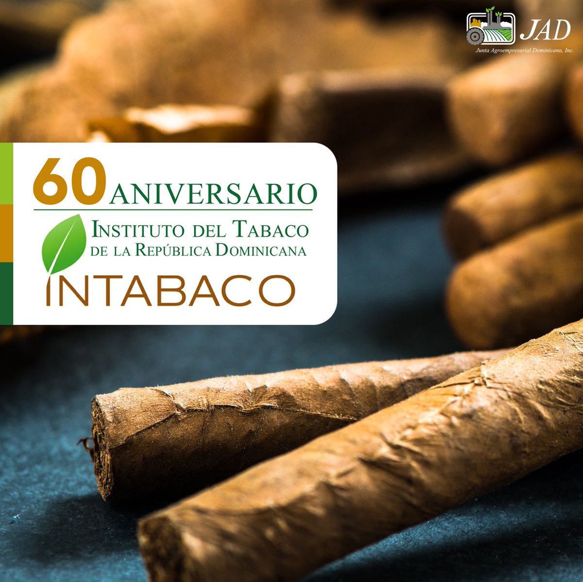 jad_agroempresa's tweet photo. #JADFelicita al Instituto del Tabaco de la República Dominicana @IntabacoGob, por sus 60 años trabajando a favor del sector y mejorando los sistemas de cultivo del #tabacodominicano. https://t.co/yxksHXsjI1