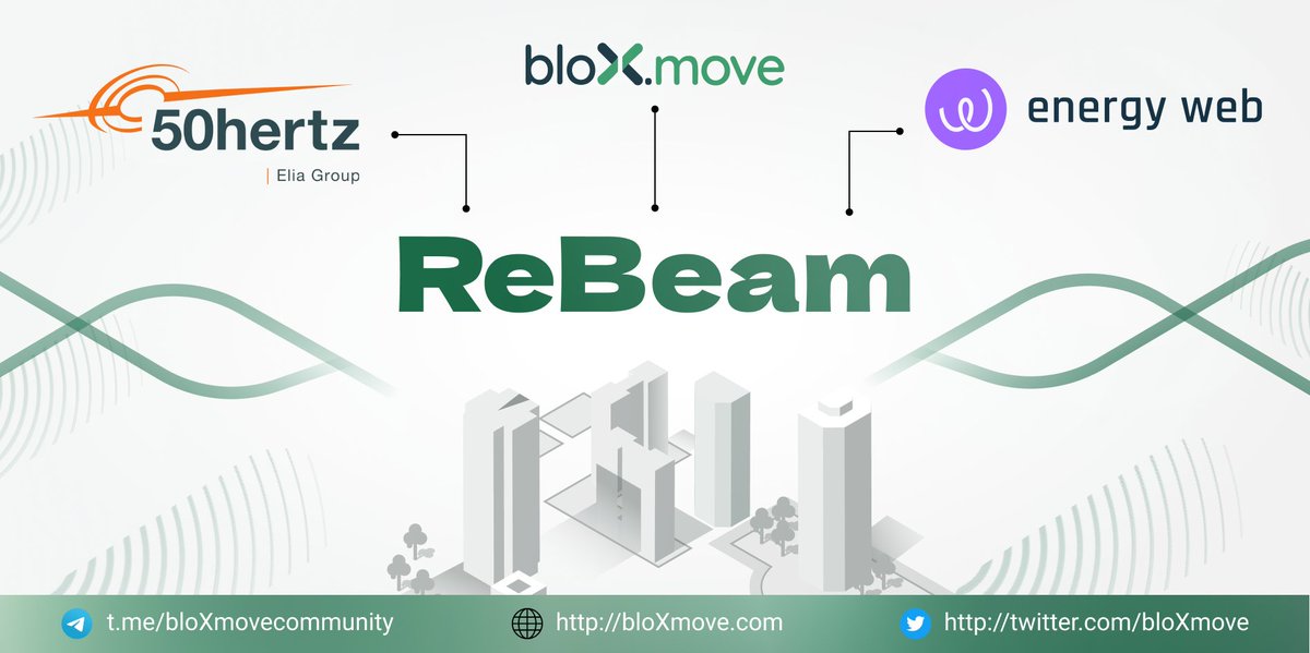 BloXmove's tweet photo. With our partners @energywebx and @50Hertzcom we're working on ways to integrating electric vehicles into the energy system and have launched a first pilot project: #ReBeam

Read all about how we will enable energy supplier selection at charging stations➡️ https://t.co/E964jMw5BS https://t.co/mNOoddjyBI