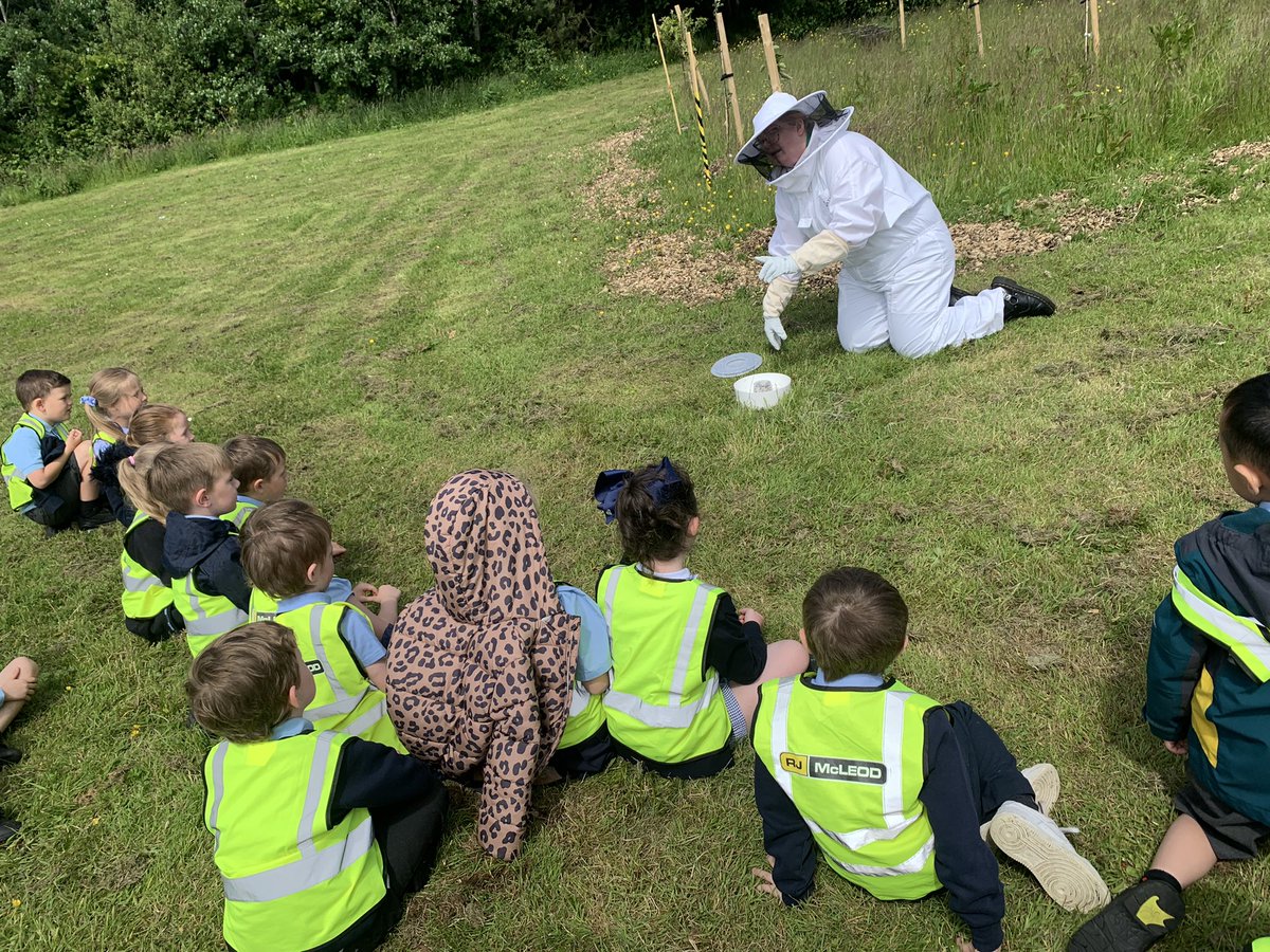 MissHolland_StN's tweet photo. A very exciting Wednesday walk to @_stcolumba today. P1 helped to water the plants in the garden and learned some interesting facts about bees 🐝  @MrsLClarkStNins https://t.co/C6tBHO8XDv