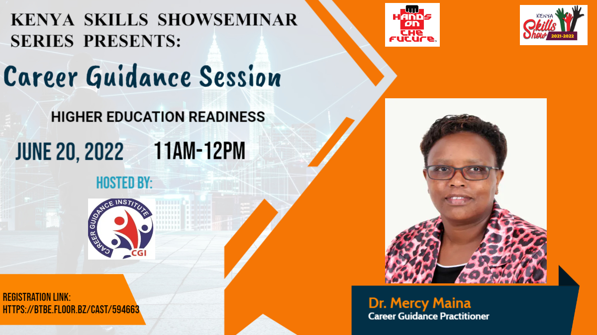 #Kenyan #Youths get free #careerguidance by joining our upcoming virtual seminar.
btbe.floor.bz/cast/594663

<a href="/tvetinkenya/">Permanent Working Group on TVET in Kenya</a> 
<a href="/CareersKenya/">Career Guidance Institute (CGI)</a>