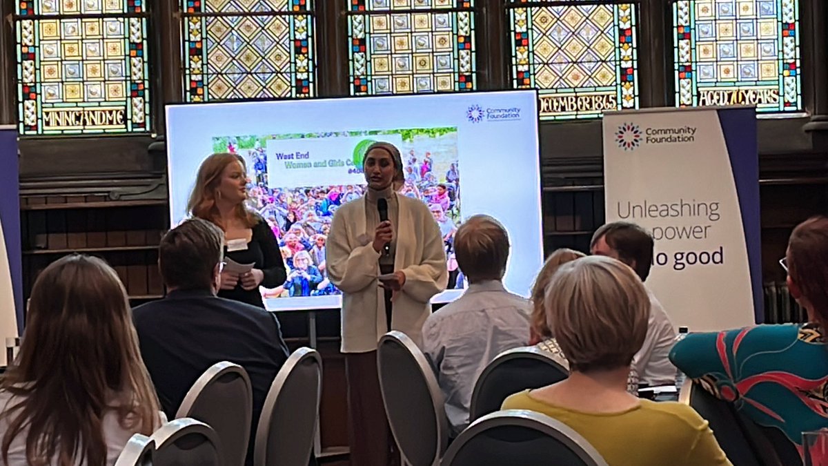 CFNorthEast's tweet photo. Our last organisation of the night are @WEWAGC telling us the story of the founding of the centre. From 1 session in 1991 they now run over 20 a week and have just celebrated their 40th birthday. Now they’re taking on a farm in rural Northumberland engaging women #GivingNetwork https://t.co/WXMd9Mkdqa