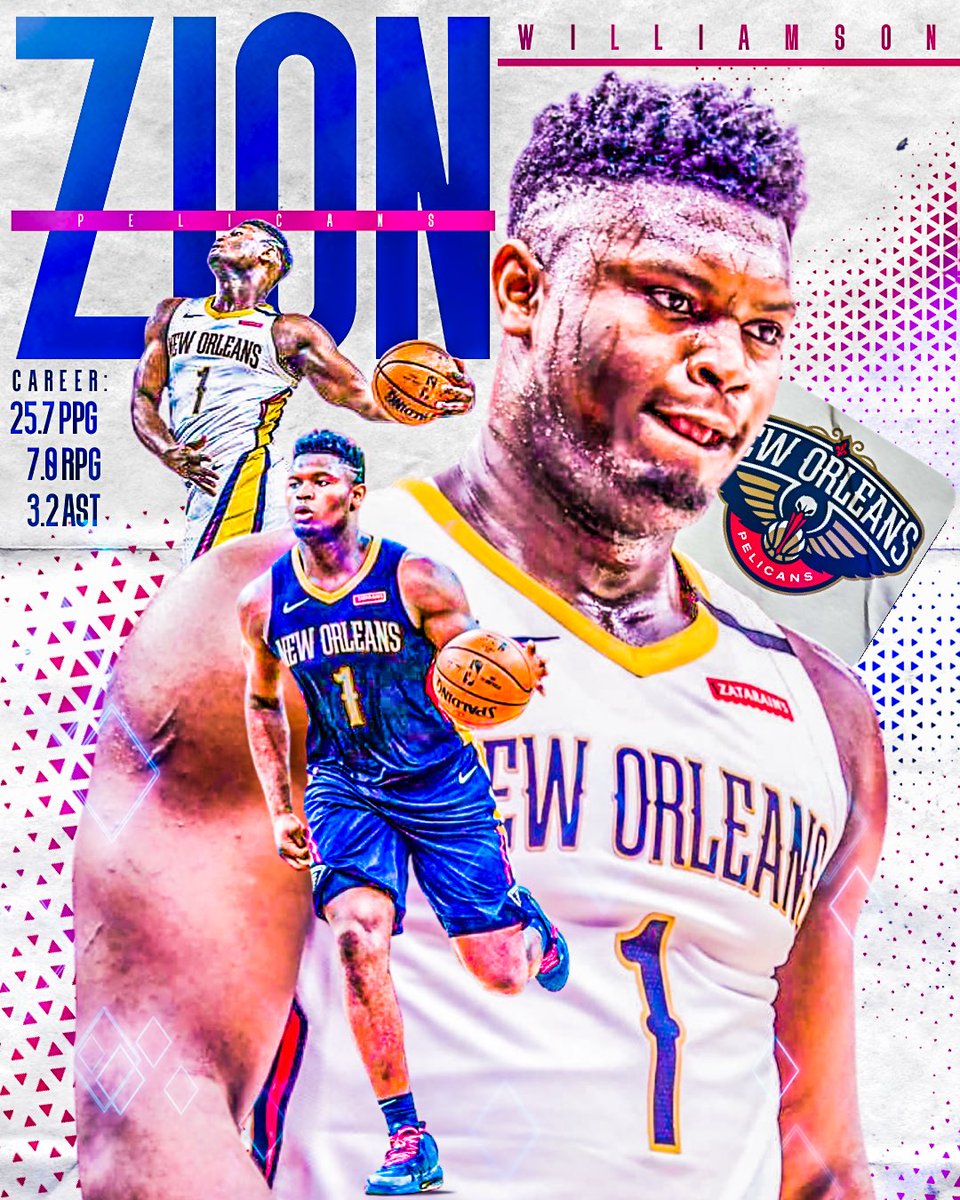 ImBigZy's tweet photo. Zion Williamson ~ POSTER 

Likes and RT’s Appreciated

#NBA #NBAPosters #zionwilliamson #nolapelicans #BestNBAPosters #NewOrleansPelicans #MaxExtension #sportsdesign #GraphicDesign #BestNBAPlayers https://t.co/EqR6Dt6KNc
