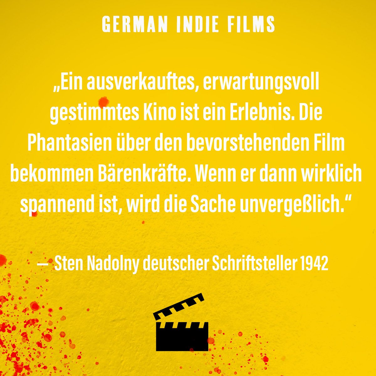#zitate #filmgeschichte #filmzitate Sten Nadolny deutscher Schriftsteller 1942
(Netzkarte)
Quelle: beruhmte-zitate.de/themen/kino