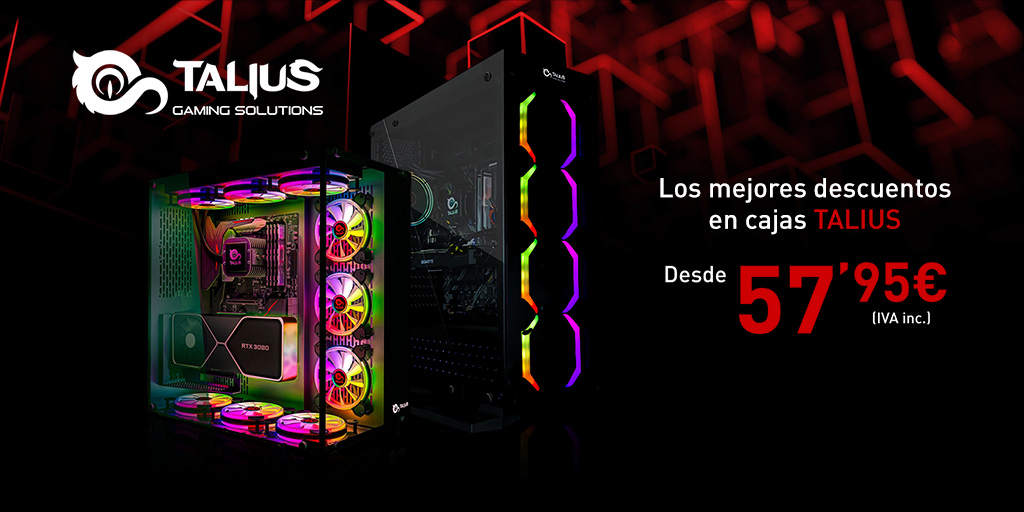 COOLMODcom's tweet photo. 🖤 Cambia tu perspectiva con las cajas Gaming de TALIUS, diseño vanguardista y estilo en tu #setup con #COOLMOD.
🙌 Aprovéchate de los mejores descuentos desde 57,95 €. Pásate por nuestra web 👉 https://t.co/SLO59FlylX
#Talius #torregaming #Caja #Torre #COOLPC https://t.co/ex05ttyfjV