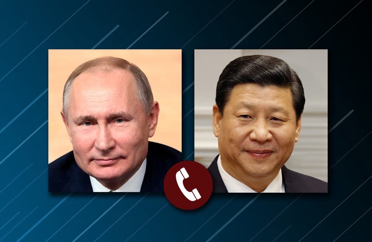 🇷🇺🇨🇳📞 President Vladimir Putin and Chinese President Xi Jinping spoke over the phone.

The leaders exchanged views on a wide range of issues on the bilateral and international agendas, reaffirmed their commitment to deepen #RussiaChina partnership.

🔗 is.gd/KIWmxg
