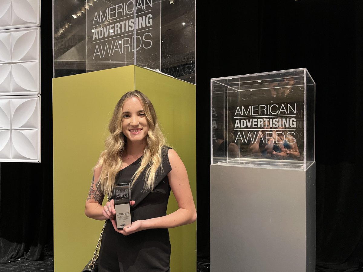 MyersSchoolUA's tweet photo. Congratulations to recent #MyersGrad Natalie Metzgar for winning a National Student Silver ADDY Award at the National American Advertising Awards! Her Menu Redesign for Forbidden Root took home this honor, created in Brittyn DeWerth's Typography IV class.
#WinAnADDY https://t.co/iYf7f53YIG
