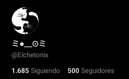 Elchetonix's tweet photo. 500 seguidores !!!GG!!! https://t.co/HVCVHbQLPG