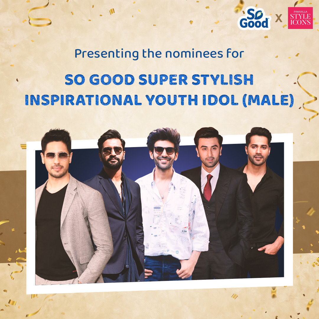 pinkvilla's tweet photo. The nominees for ‘So Good Super Stylish Inspirational Youth Idol- Male’ are finally here.
Ready to support an icon So Good?
#PinkvillaStyleIcons #Pinkvilla #PinkvillaOfficial #BollywoodNight #RedCarpet #BeveragePartner #SoGood #Bollywood #BollywoodCeleb https://t.co/VBsDh0BNd8