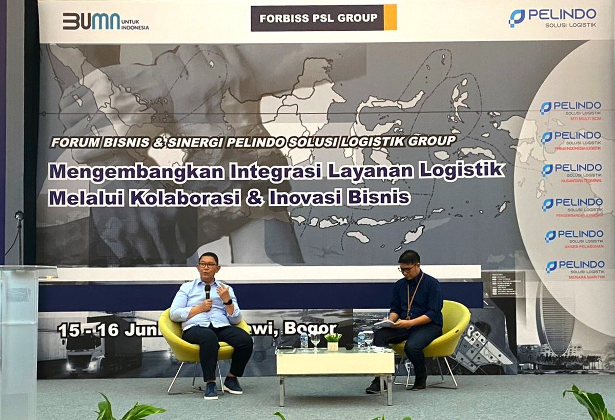 AlfiDpp's tweet photo. "Forum Bisnis &amp; Sinergi"  Mengembangkan Integrasi Layanan Logistik  Melalui Kolaborasi .&amp; Inovasi Bisnis. https://t.co/fmjFOSK3Zl