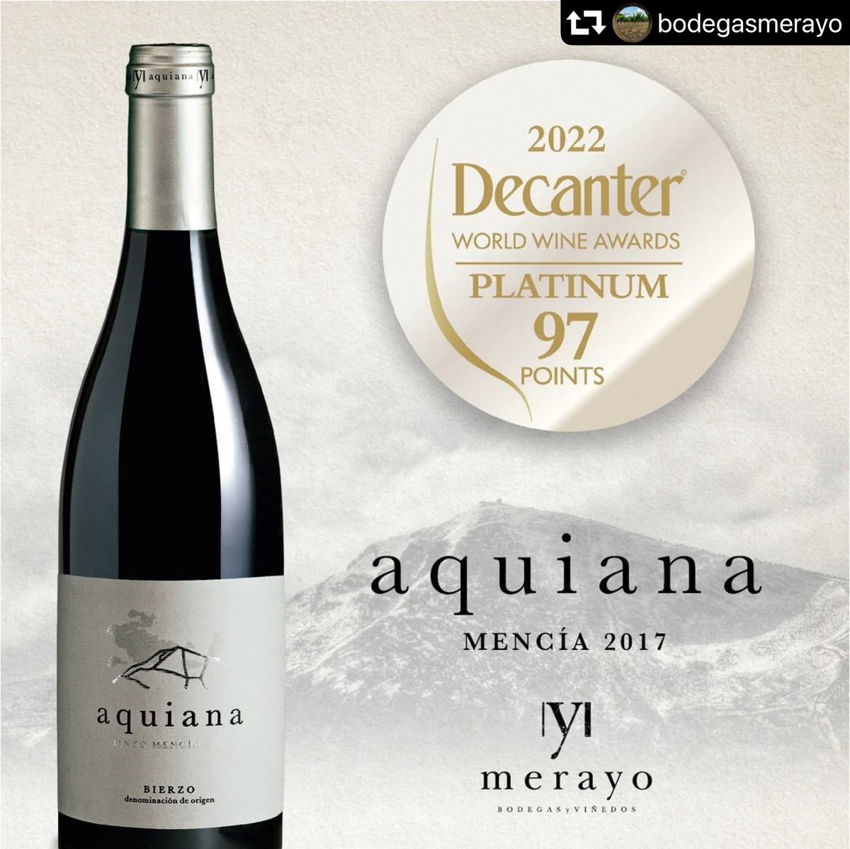 Hoy damos la enhorabuena 👏🏻🍷 a nuestros asociados <a href="/Bodegas_Merayo/">Bodegas Merayo</a> que han logrado la distinción de #Platinum 💎 en el prestigioso concurso internacional Decanter #WorldWine

#AJELeonEsp #LeonEsp #empresas #emprendedores #jovenesempresarios