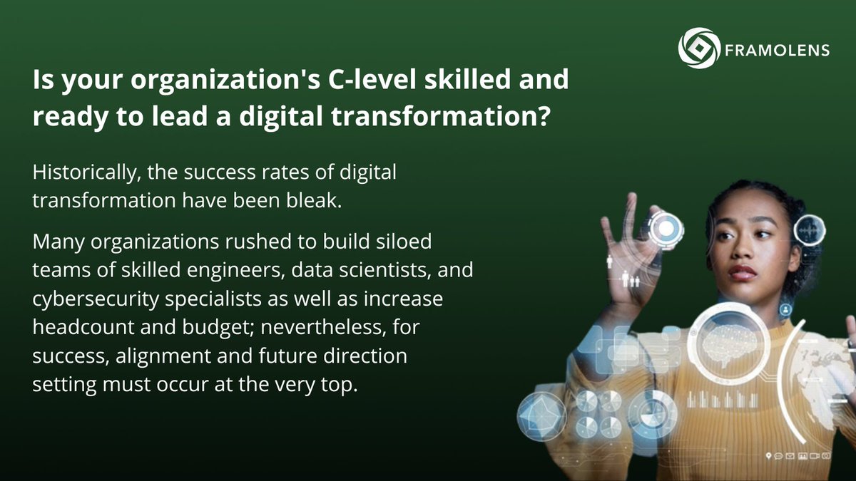 #DigitalTransformation starts at the top as a coordinated activity led by executive leadership rather than function-specific siloed, unaligned efforts. #Alignment #Leadership #Strategy #Growth